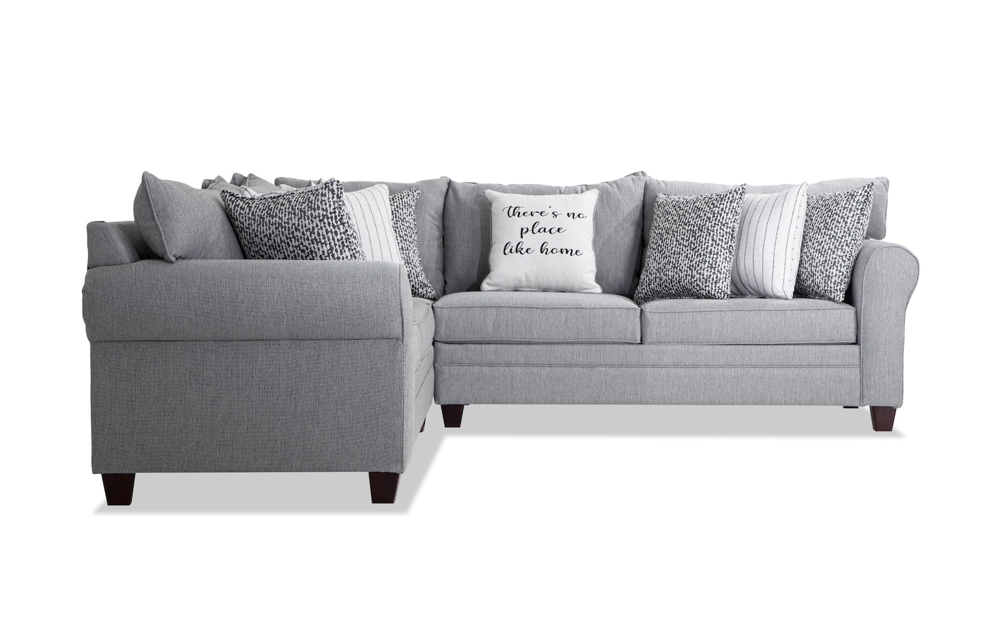 Bobs furniture store grey sectional