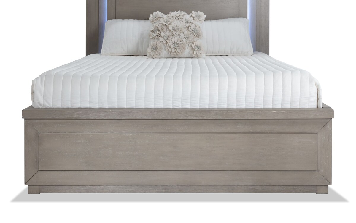 Cosmopolitan 5 Piece Queen Gray Storage Bedroom Set with Chest gray