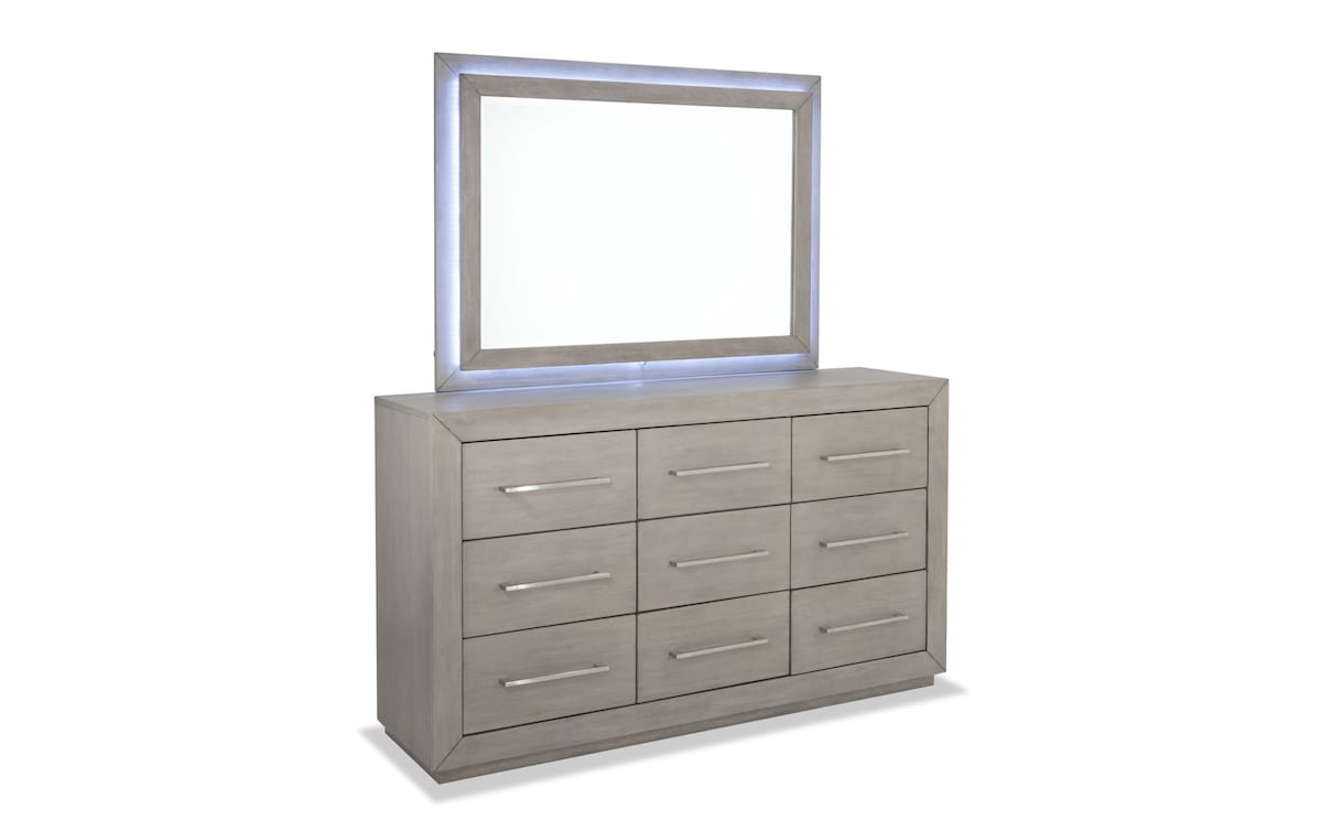 Cosmopolitan 5 Piece Queen Gray Storage Bedroom Set with Chest gray