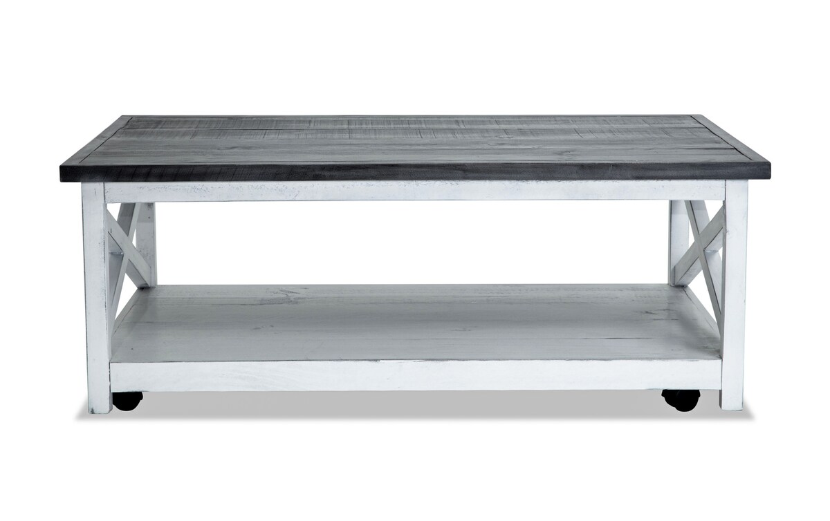Bristol Coffee Table Set white_gray_finish Bob's Discount Furniture