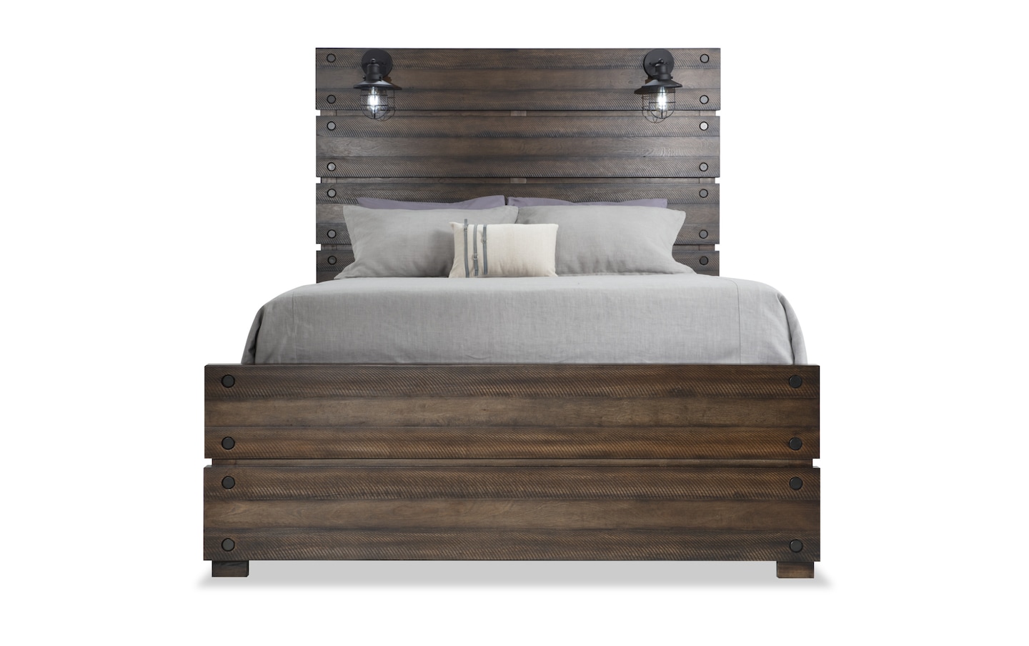 Sonoma Queen Brown Panel Bed | Bobs Discount Furniture & Mattress Store