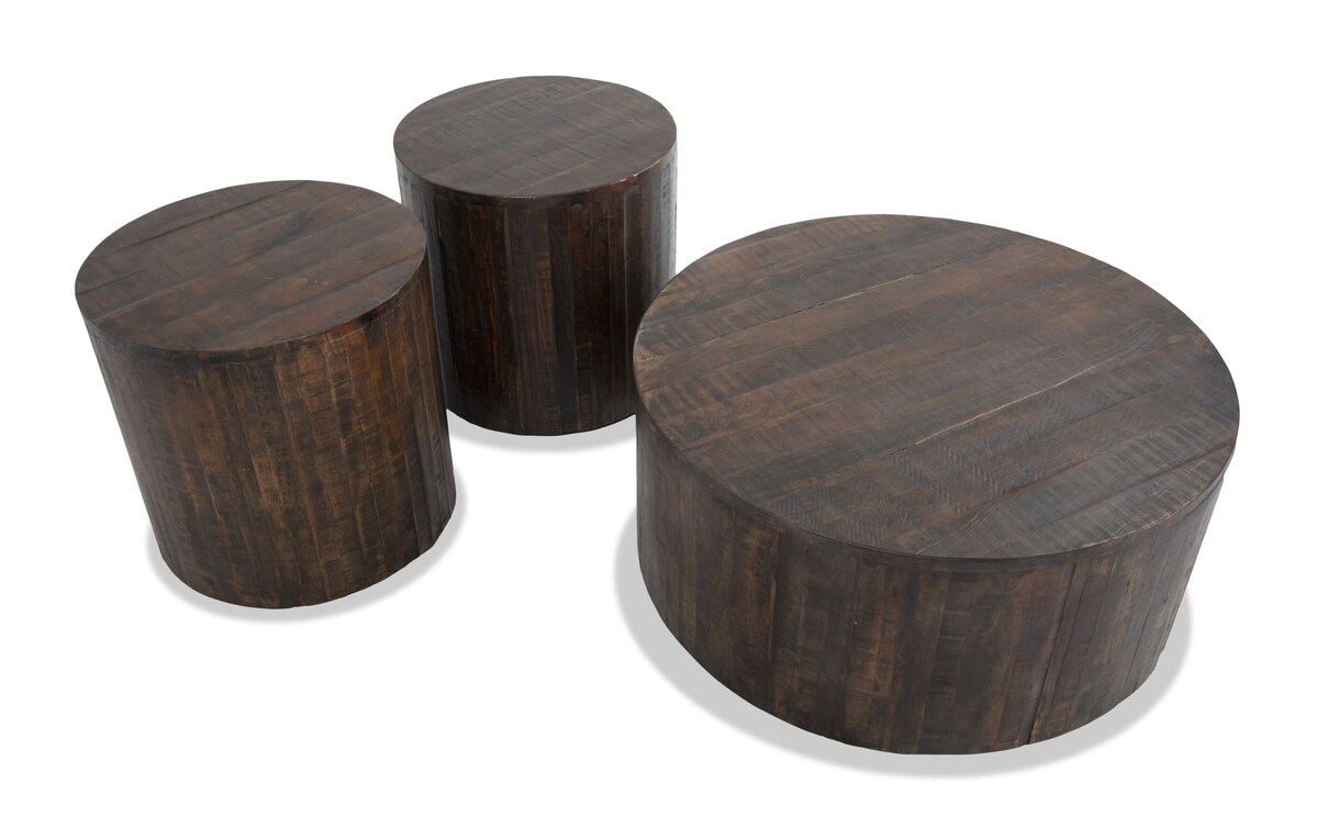 Harper Brown Coffee Table Set brown_finish Bob's Discount Furniture