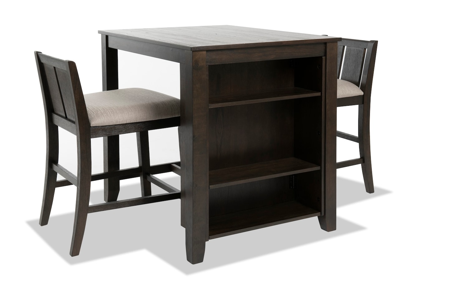 Morgan 3 Piece Cherry Beige Upholstered Counter Height Dining Set Bob s Discount Furniture Mattress Store