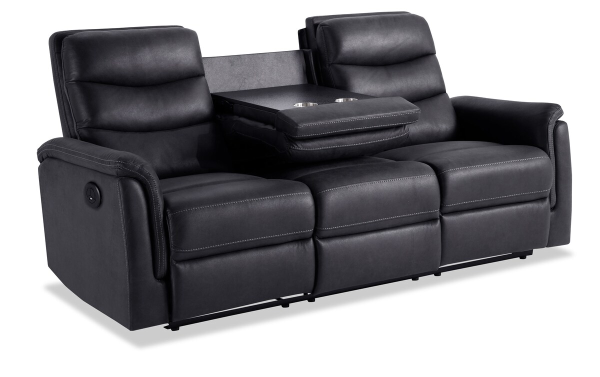 Forte Gray Power Reclining Sofa & Power Recliner gray_color Bob's