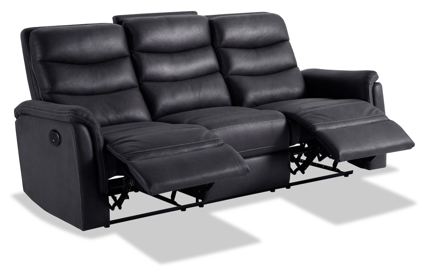 Forte Gray Power Reclining Sofa & Power Recliner | gray_color | Bob's ...