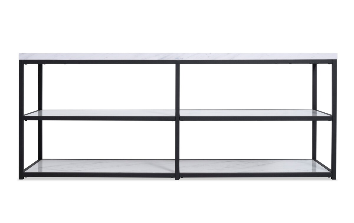 Jayden 60'' Black & White TV Console Bob's Discount Furniture