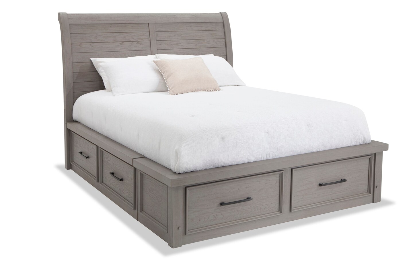 Hudson 4 Piece King Gray Bedroom Set king
