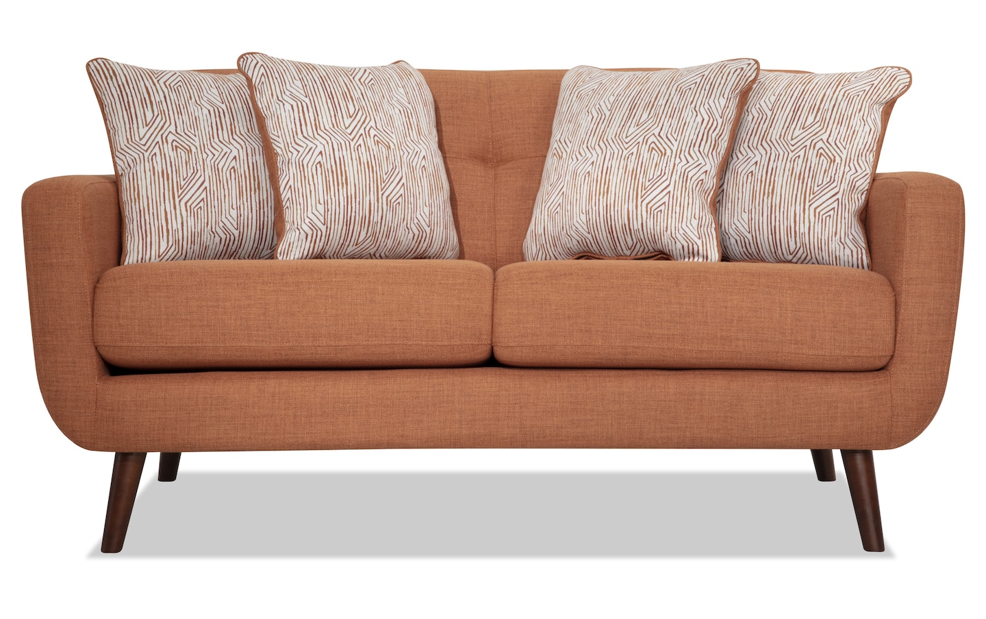 Bettie 86'' Russet Sofa & Loveseat | orange_color