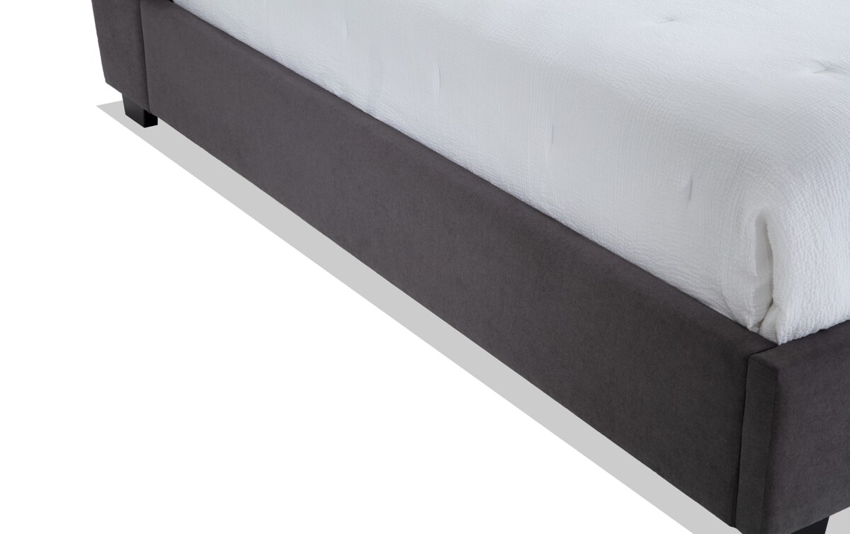 Dream King Gray Upholstered Bed king