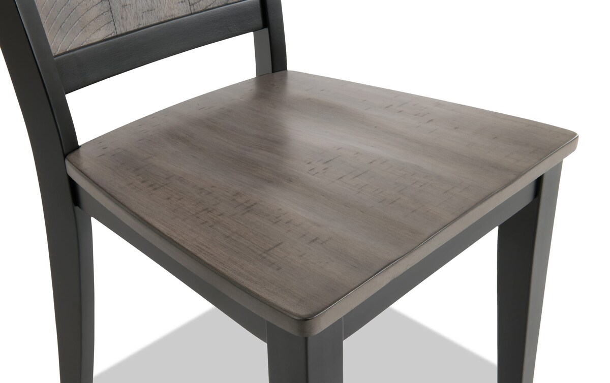 Fusion Gray & Black Dining Chair black_finish