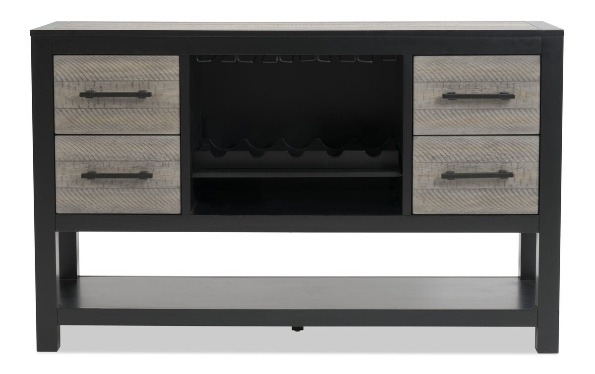 Fusion Gray & Black Server Bob's Discount Furniture & Mattress Store