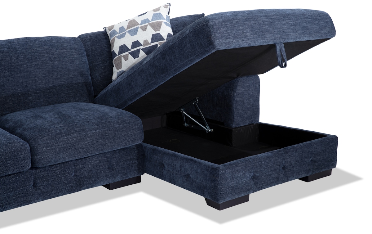 Playground Navy 5 Piece Right Arm Facing Sectional with Pop Up Sleeper