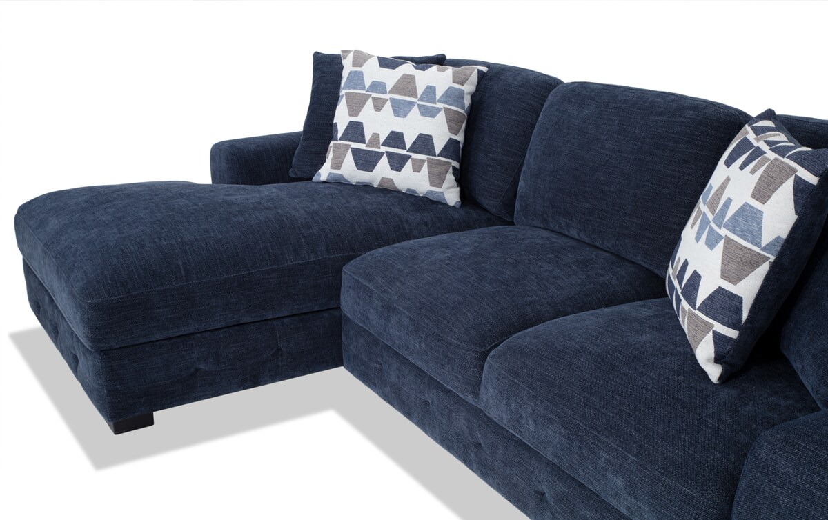 Playground Navy 2 Piece Left Arm Facing Sectional with Pop Up Sleeper