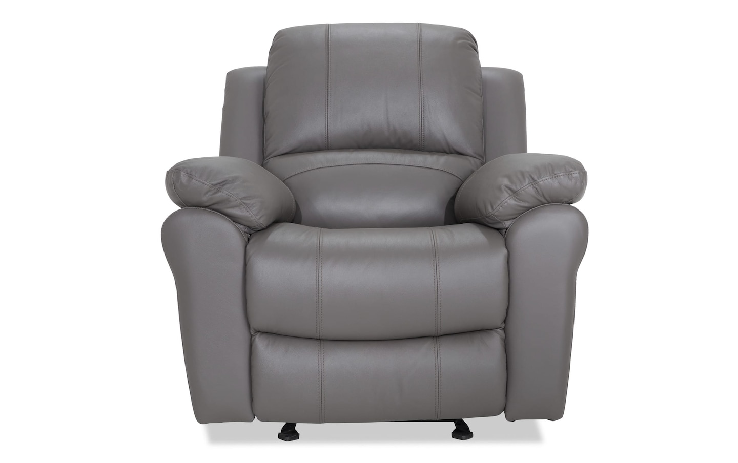 Storm Aqua Leather Power Recliner with USB Port
