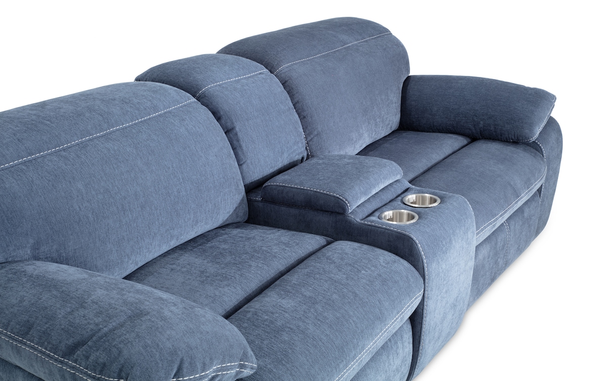 Playhouse Blue 3 Piece Console Loveseat With Recliner blue_color