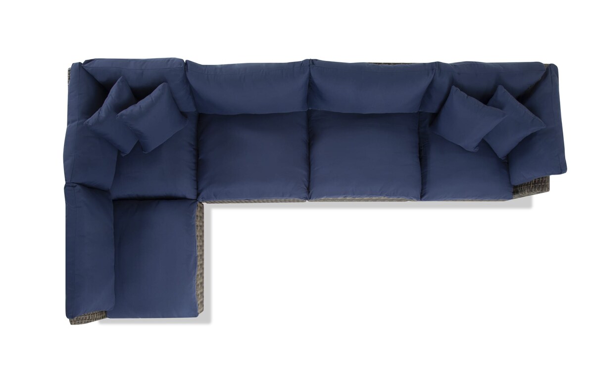 Dream Navy Outdoor Modular 5 Piece Sectional navy_color Bob's
