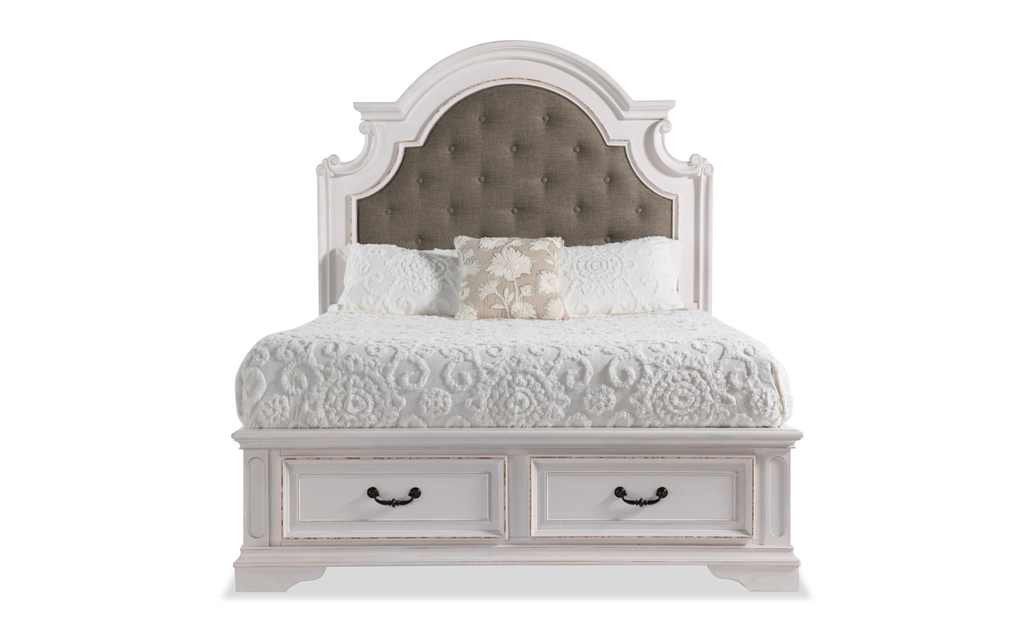 Starlet Lane 5 Pc White Colors,White Gray Queen Bedroom Set With