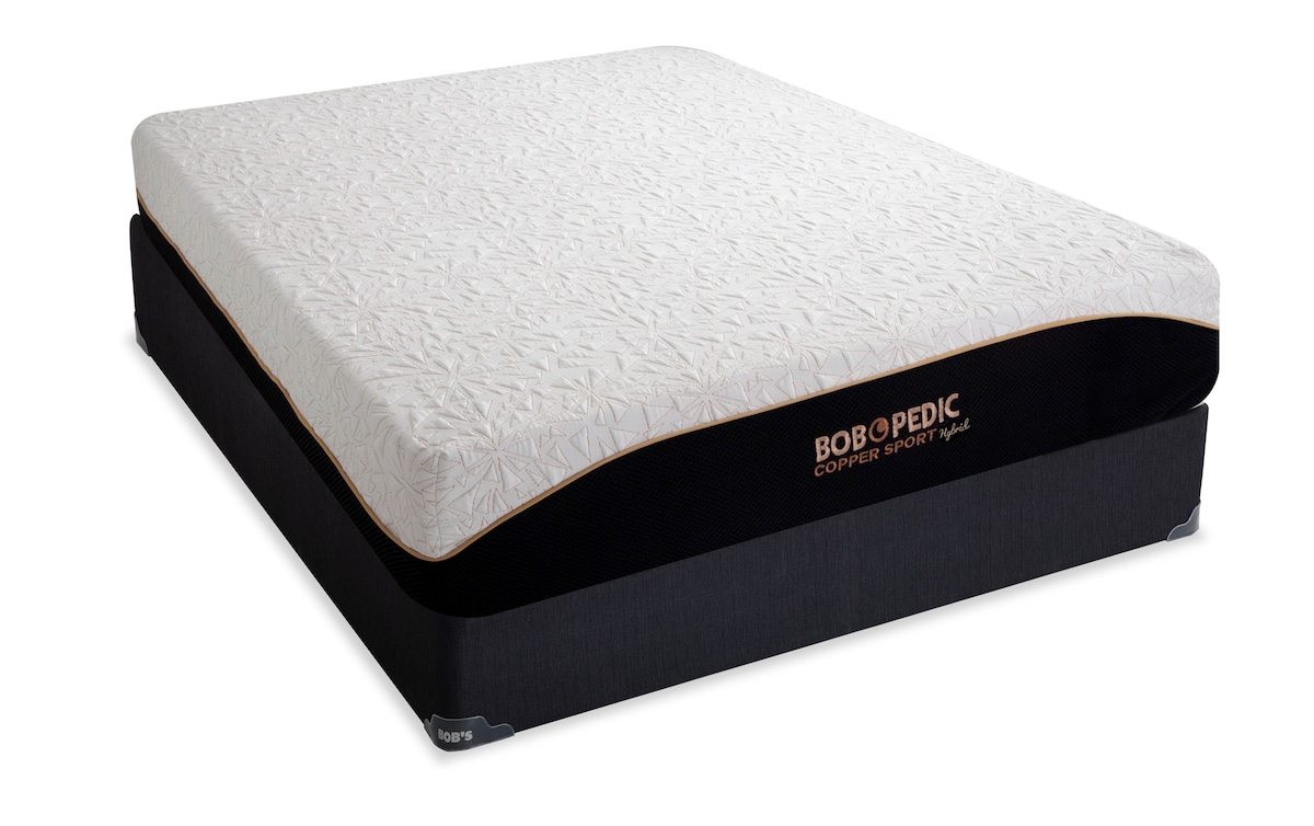 BobOPedic Copper Sport Hybrid Queen Firm Standard Mattress Set