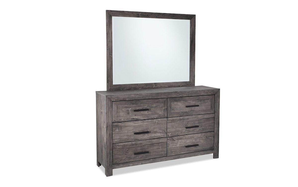 Calvin 5 Piece Gray Twin Bedroom Set twin Bob's Discount Furniture