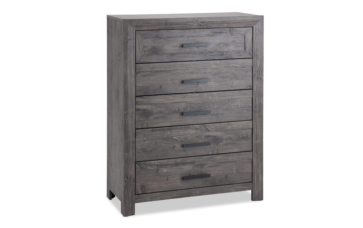 Calvin 5 Piece Gray Twin Bedroom Set twin Bob's Discount Furniture