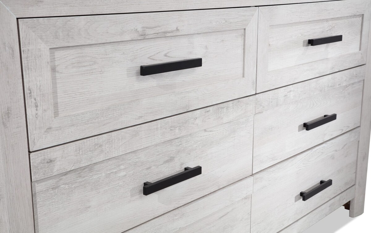 Calvin 4 Piece White Full Bedroom Set full Bob's Discount Furniture