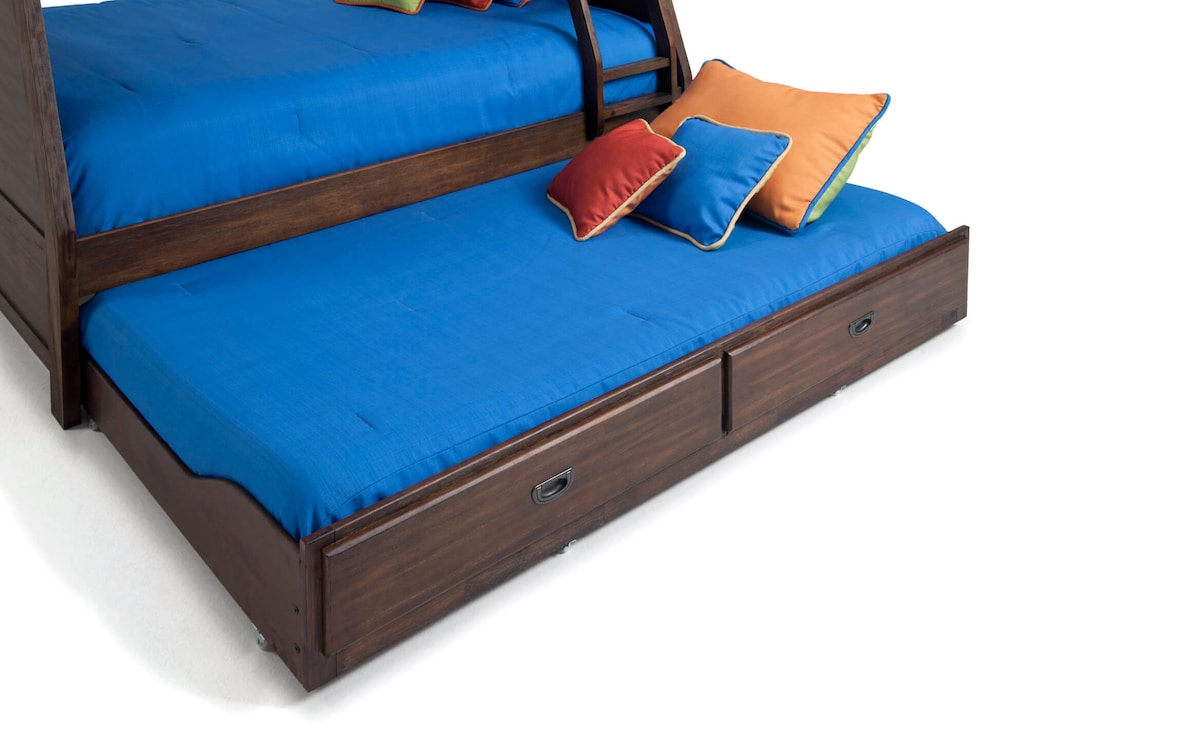 Chadwick Twin/Full Rustic Bunk Bed with Trundle full
