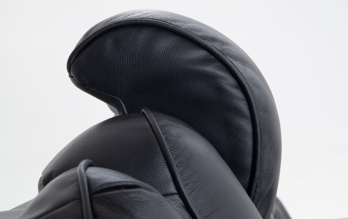 Panther Black Leather Power Reclining Sofa & Console Loveseat black_color