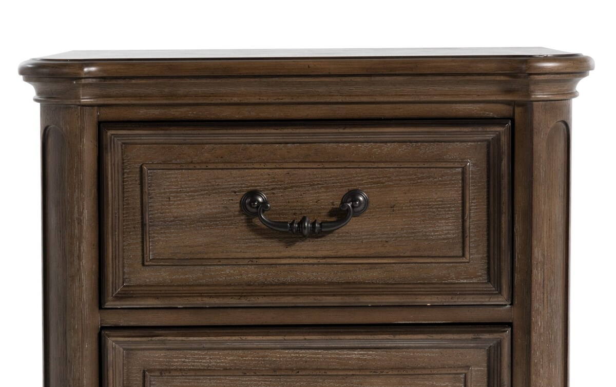 Scarlett 3 Piece King Brown Upholstered Bedroom Set with Vanity brown