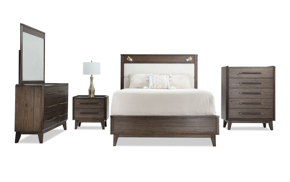 Elm 5 Piece King Bedroom Set king Bob's Discount Furniture & Mattress Stores