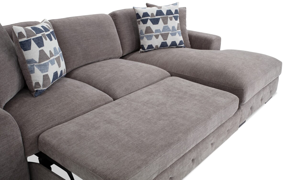 Playground Gray 2 Piece Right Arm Facing Sectional with Pop Up Sleeper