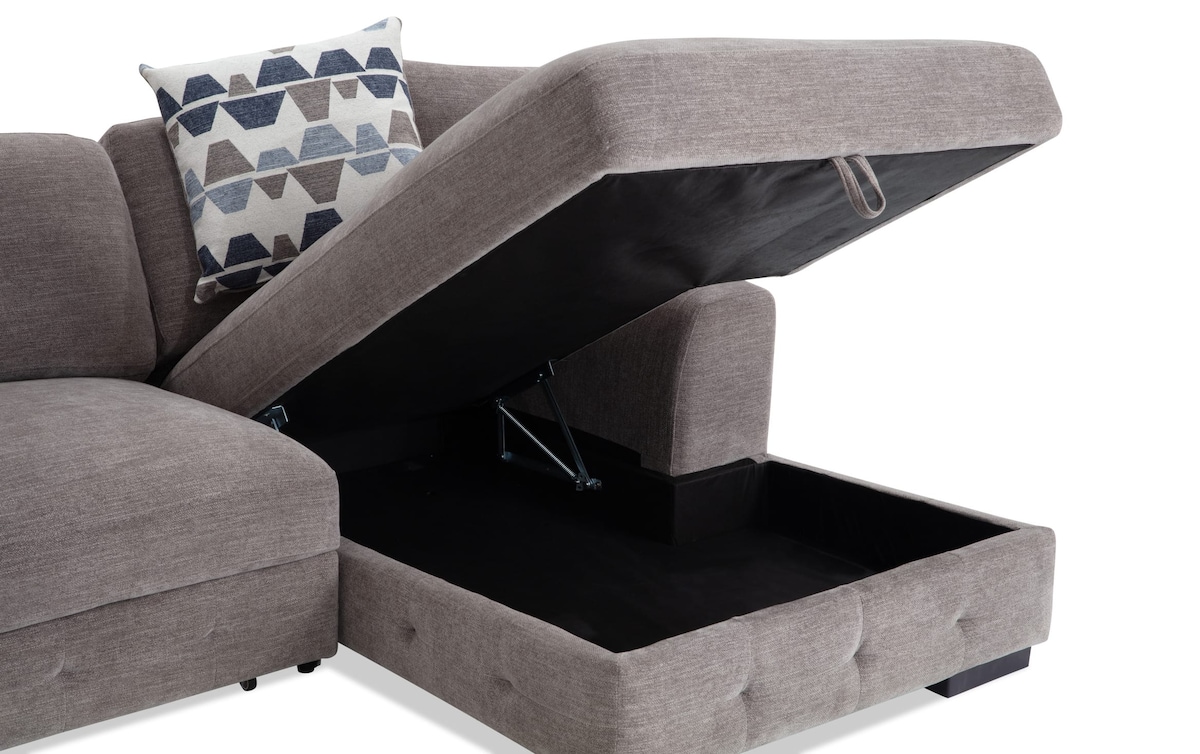 Playground Gray 2 Piece Right Arm Facing Sectional with Pop Up Sleeper