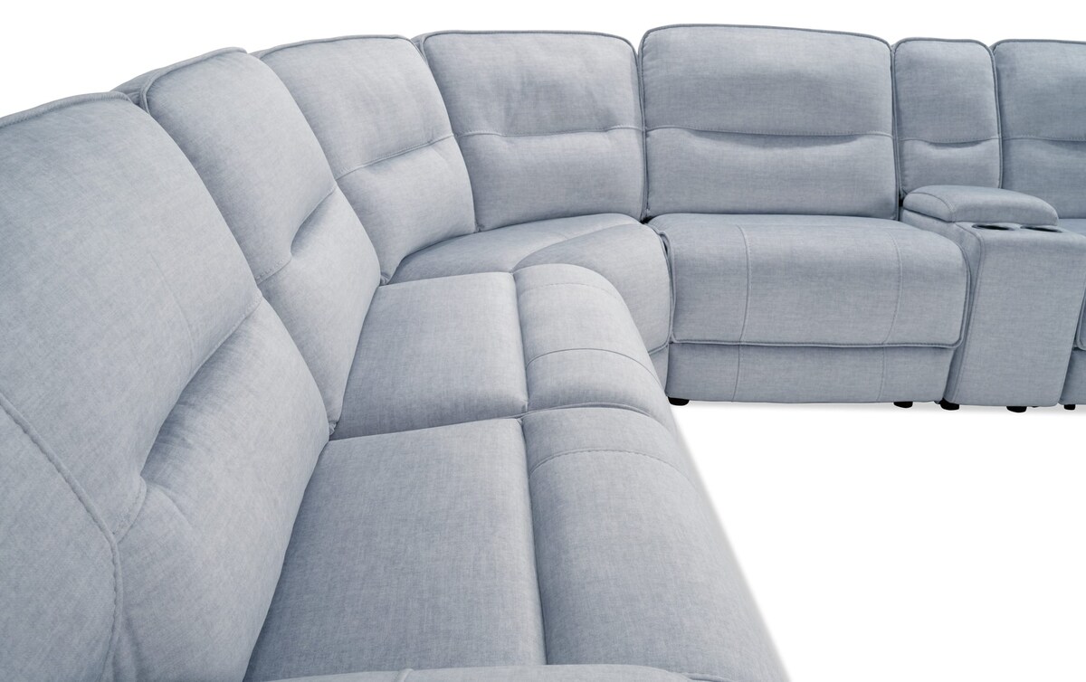 Pacifica Silver 6 Piece Power Sectional silver_color