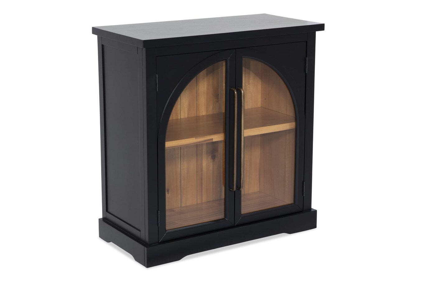 Black 2 Door Arch Cabinet