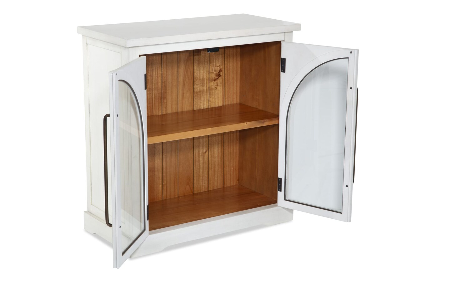 White 2 Door Arch Cabinet Bob s Discount Furniture Mattress Store