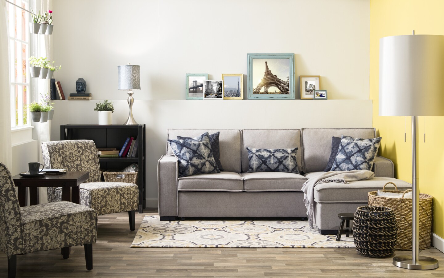 Playscape Gray 94 2 Piece Right Arm Facing Pop Up Sleeper Chaise Sectional
