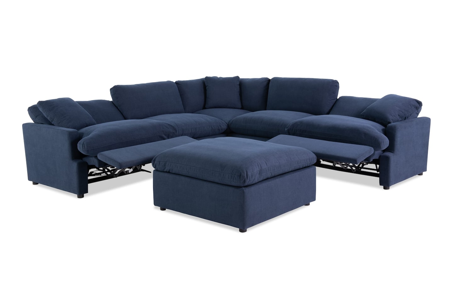 Dream Navy 6 Piece Power Reclining Sectional With Ottoman Navy Color   20081761 Gallery 04 Wide 