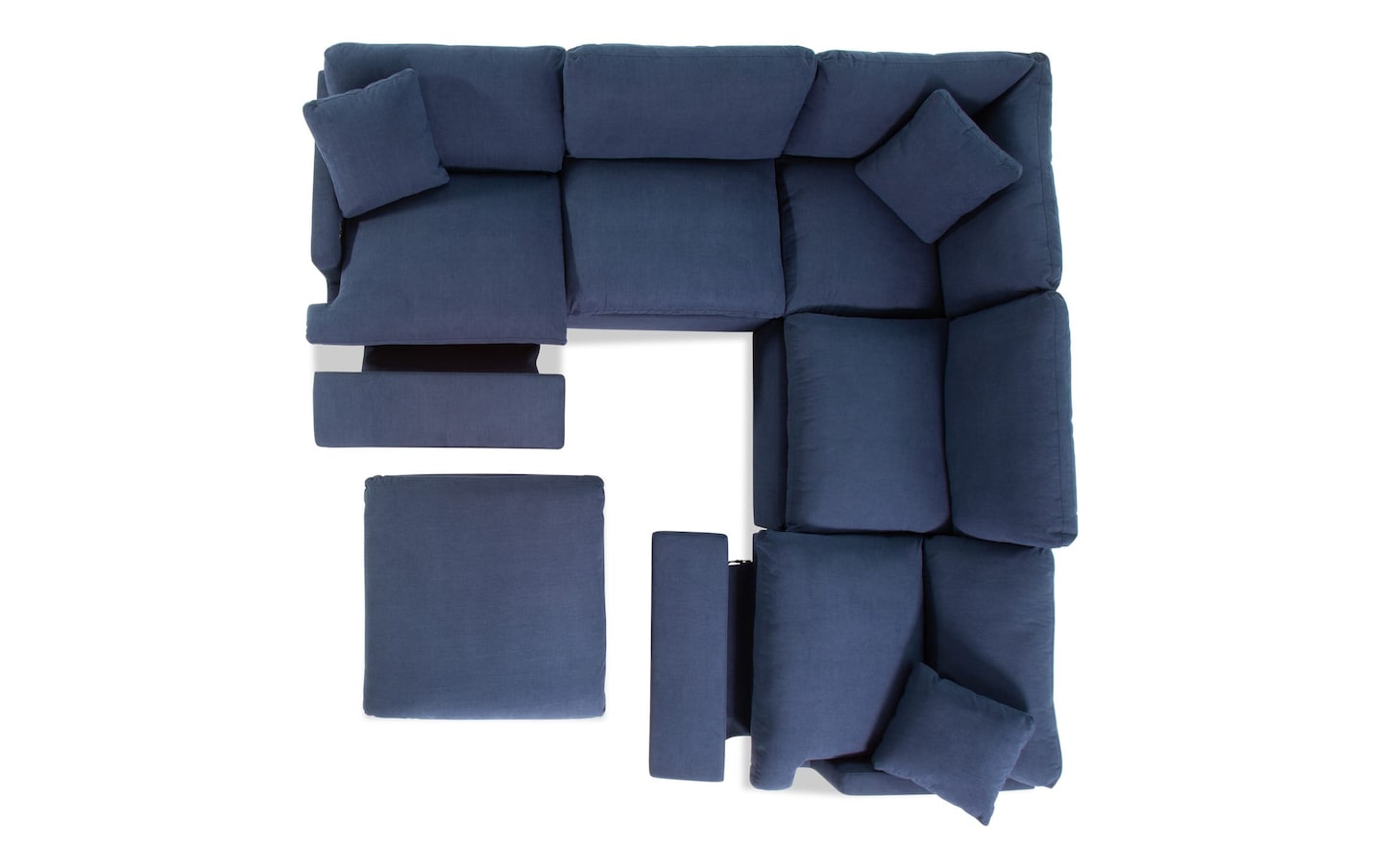 Dream Navy 6 Piece Power Reclining Sectional With Ottoman Navy Color   20081761 Gallery 11 Wide 