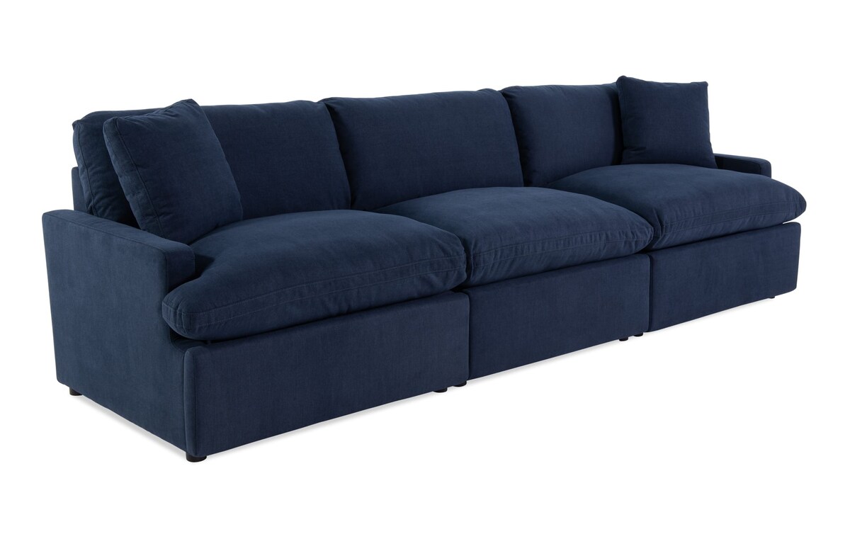Dream Navy Power Reclining Sofa with Armless Recliner navy_color