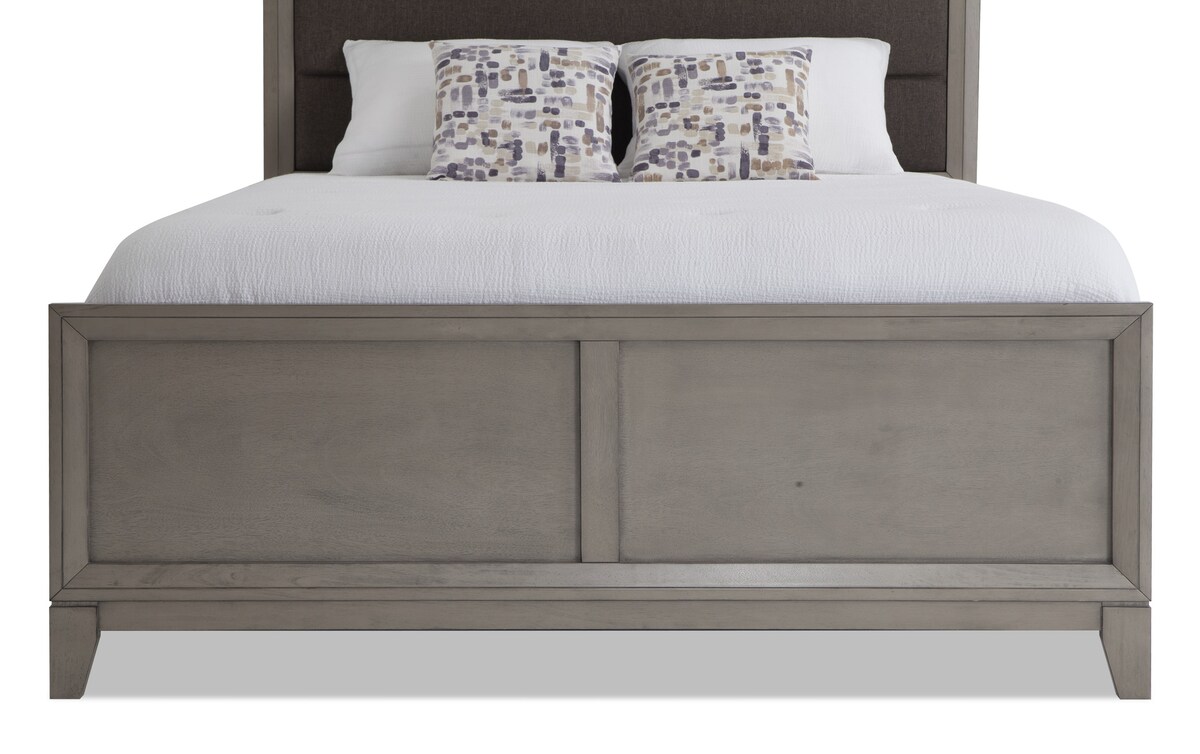 Tremont 4 Piece Queen Gray Bedroom Set with Chesser queen