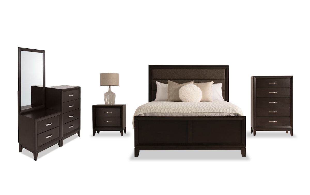 Tremont 5 Piece Twin Espresso Bedroom Set with Chesser Bob's Discount