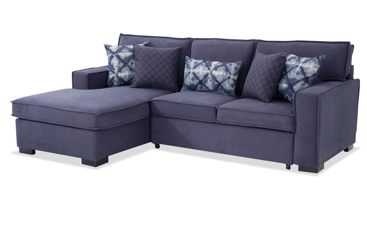 Playscape Denim 94 2 Piece Left Arm Facing Pop Up Sleeper Chaise Sectional