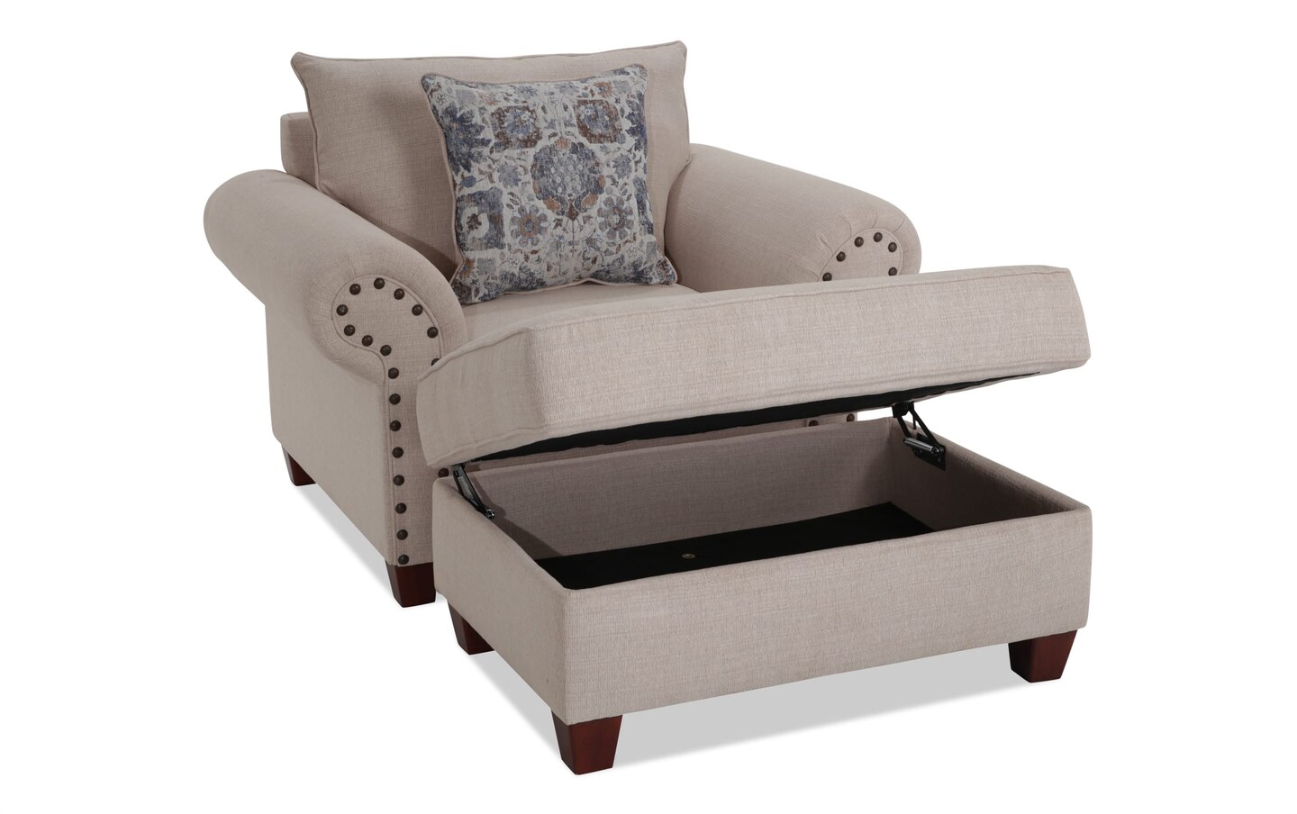 Bobs furniture chair and ottoman discount