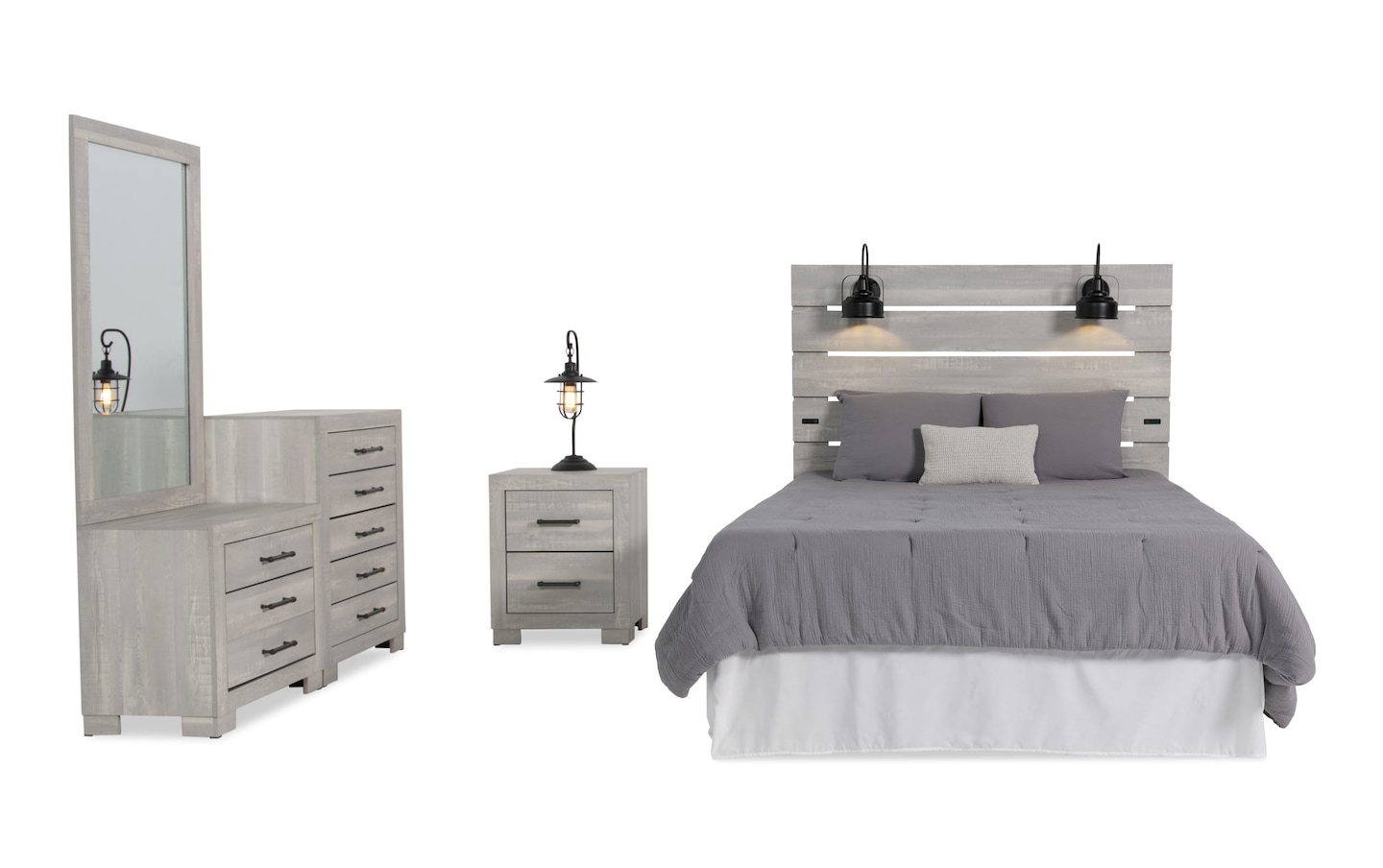 Foundry 4 Piece Full White Bedroom Set (Headboard Only) Bob's