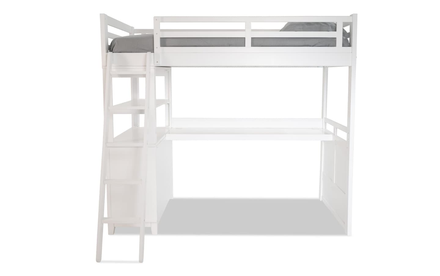 Chadwick Twin White Loft Bed with Desk | Bob's Discount Furniture ...