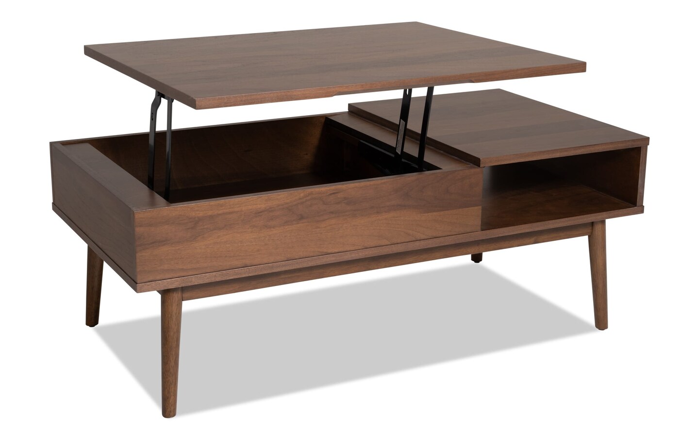 Bettie Walnut Lift Top Storage Coffee 2 End Table Set