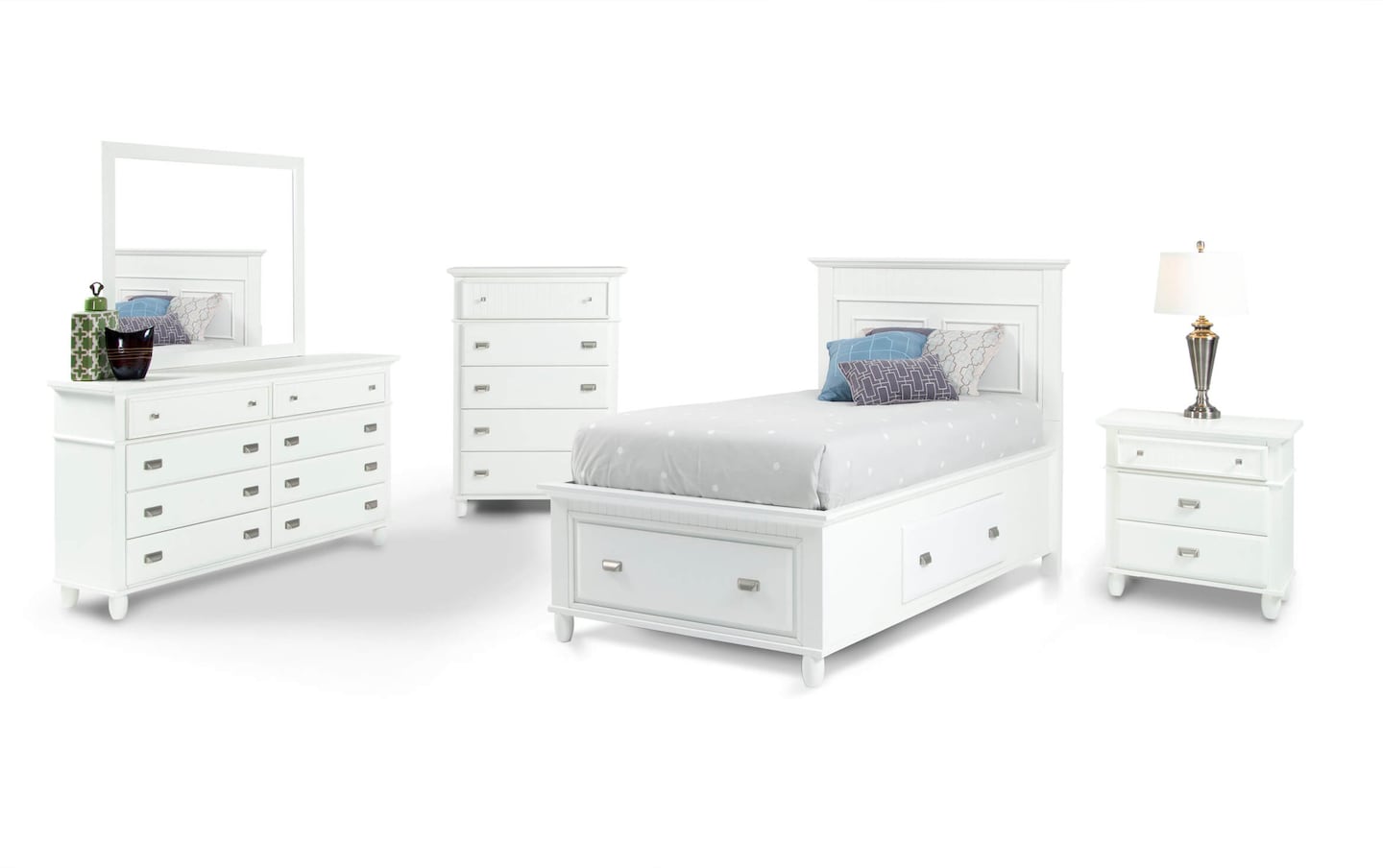 Bobs furniture twin bed set discount
