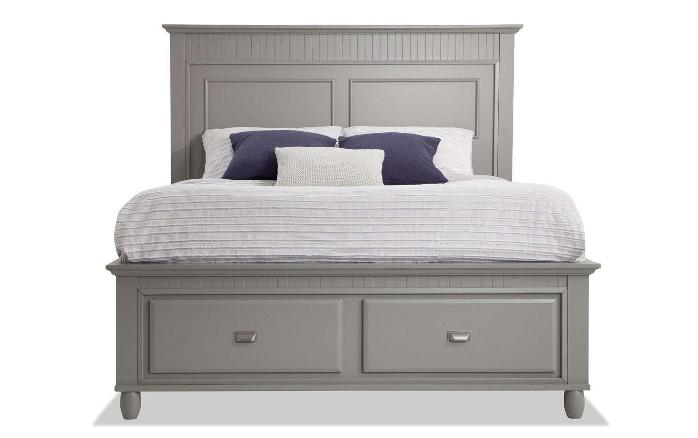 Spencer 5 Piece Queen Gray Storage Platform Bedroom Set