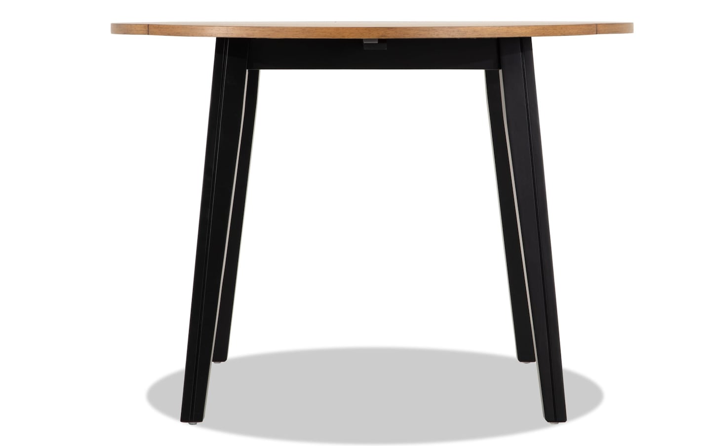 Blake Black Natural Round Drop Leaf Dining Table