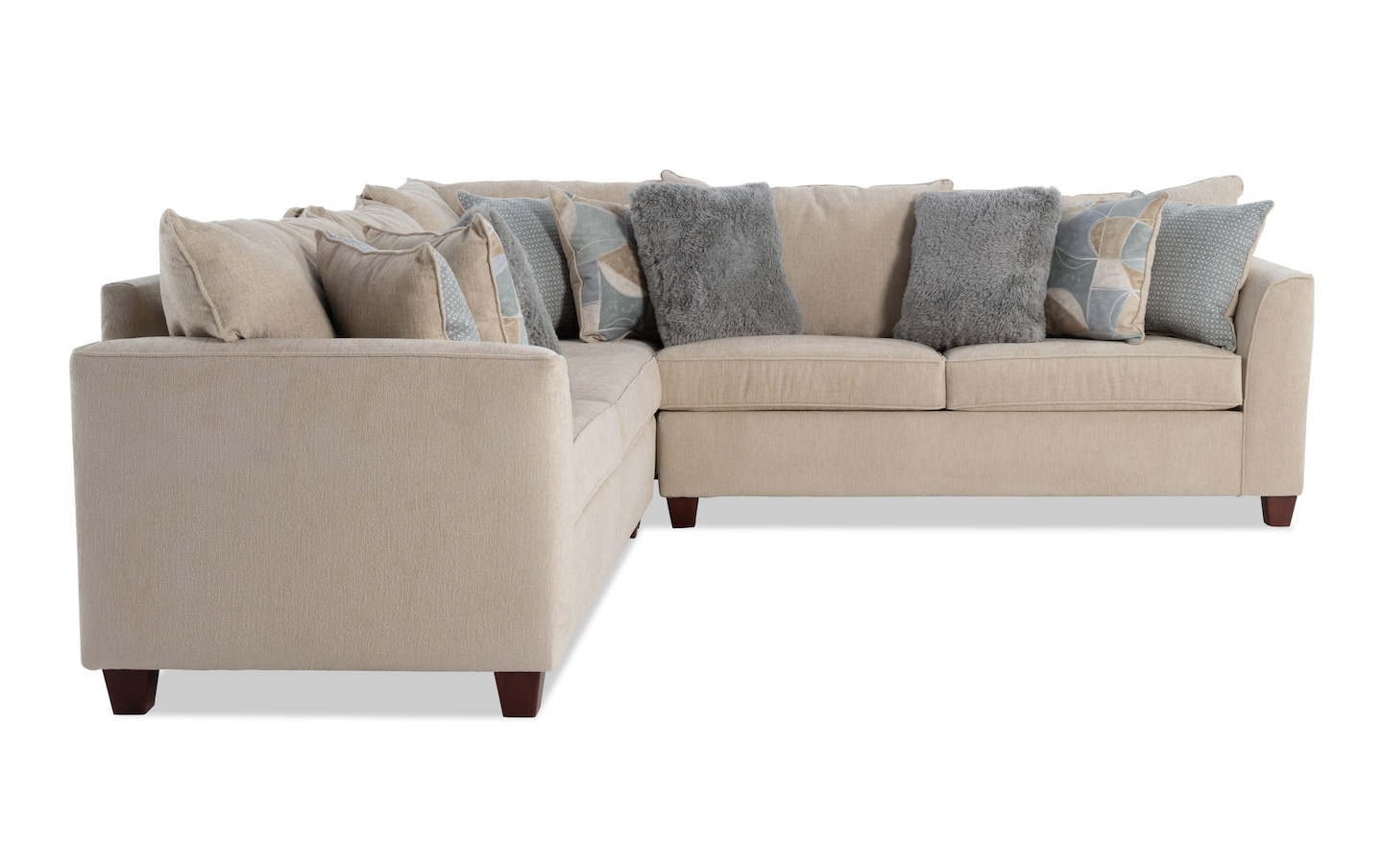 Brynn Beige 114'' 3 Piece Sectional | Bob's Discount