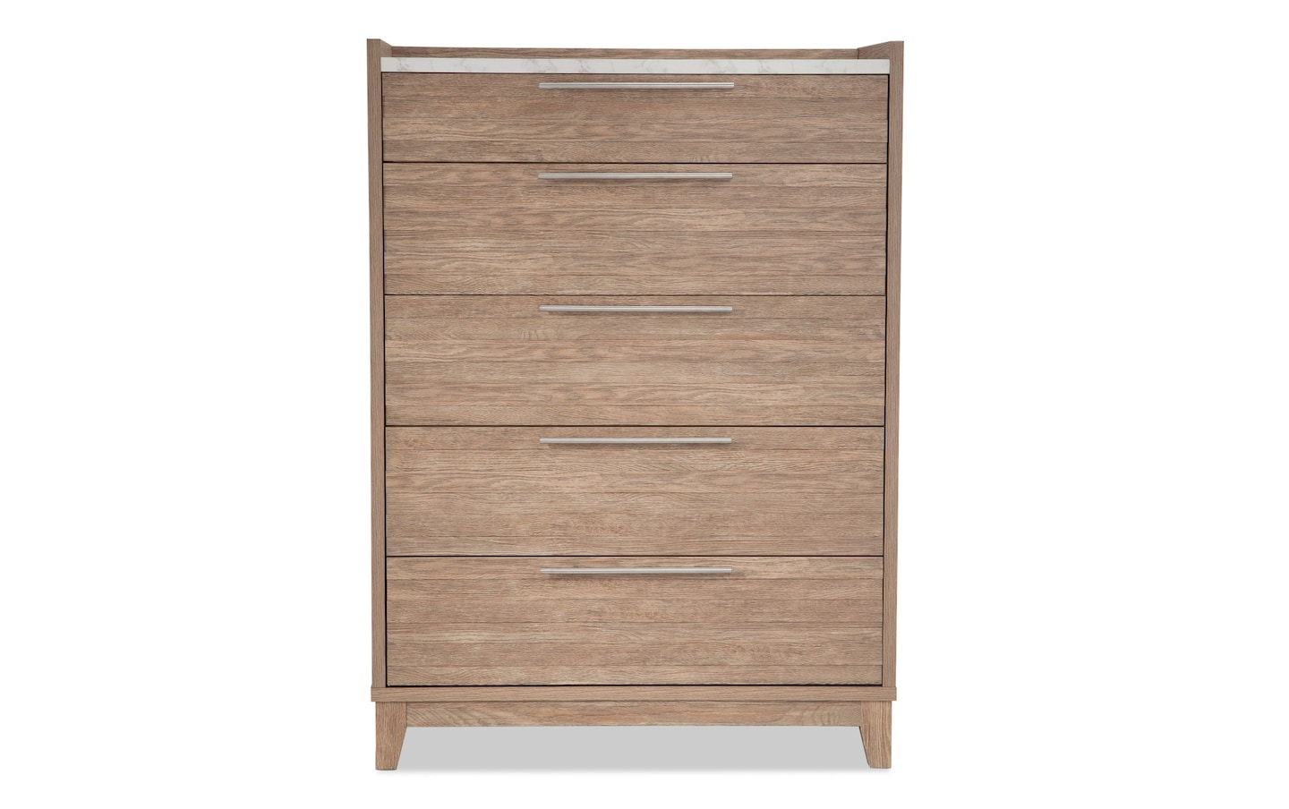 Solitude Light Brown 5 Drawer Chest | Bob's Discount